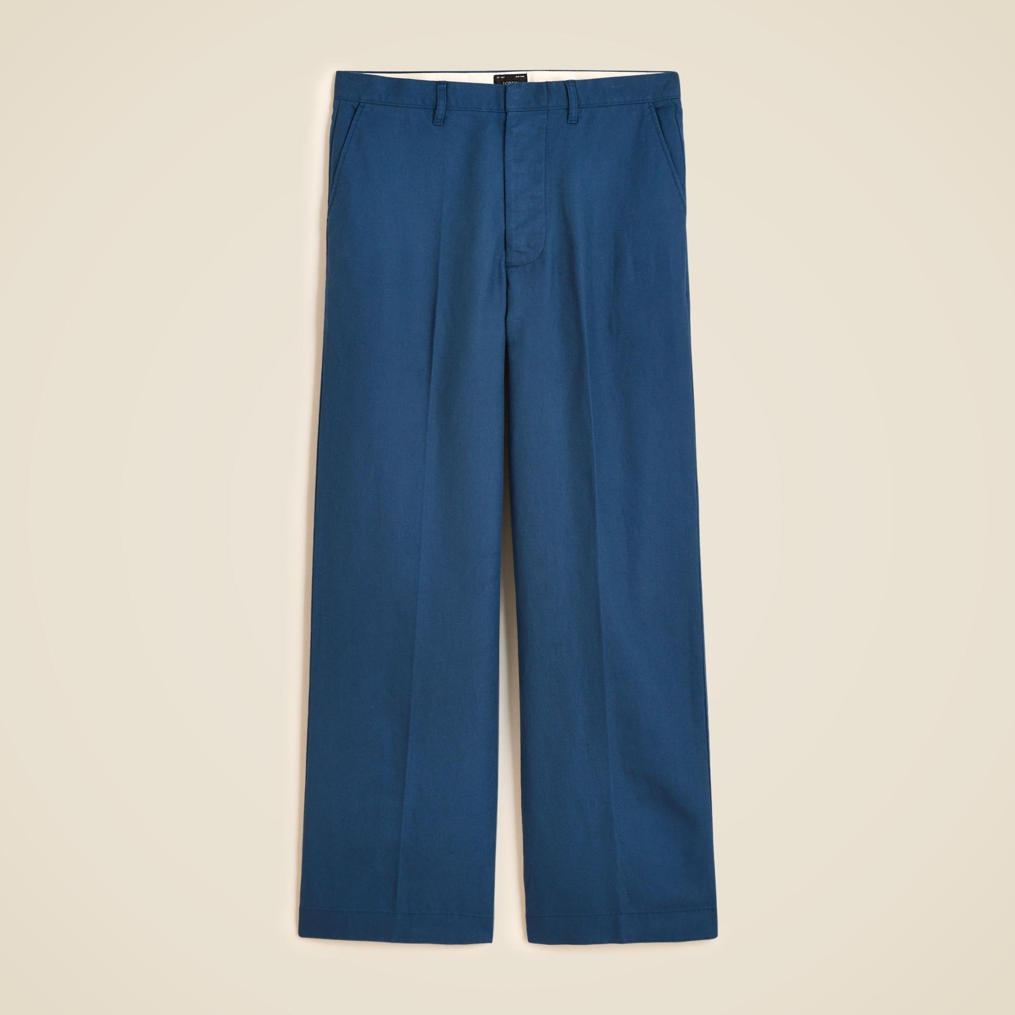 Creased summer trouser in cotton-linen blend Product Image
