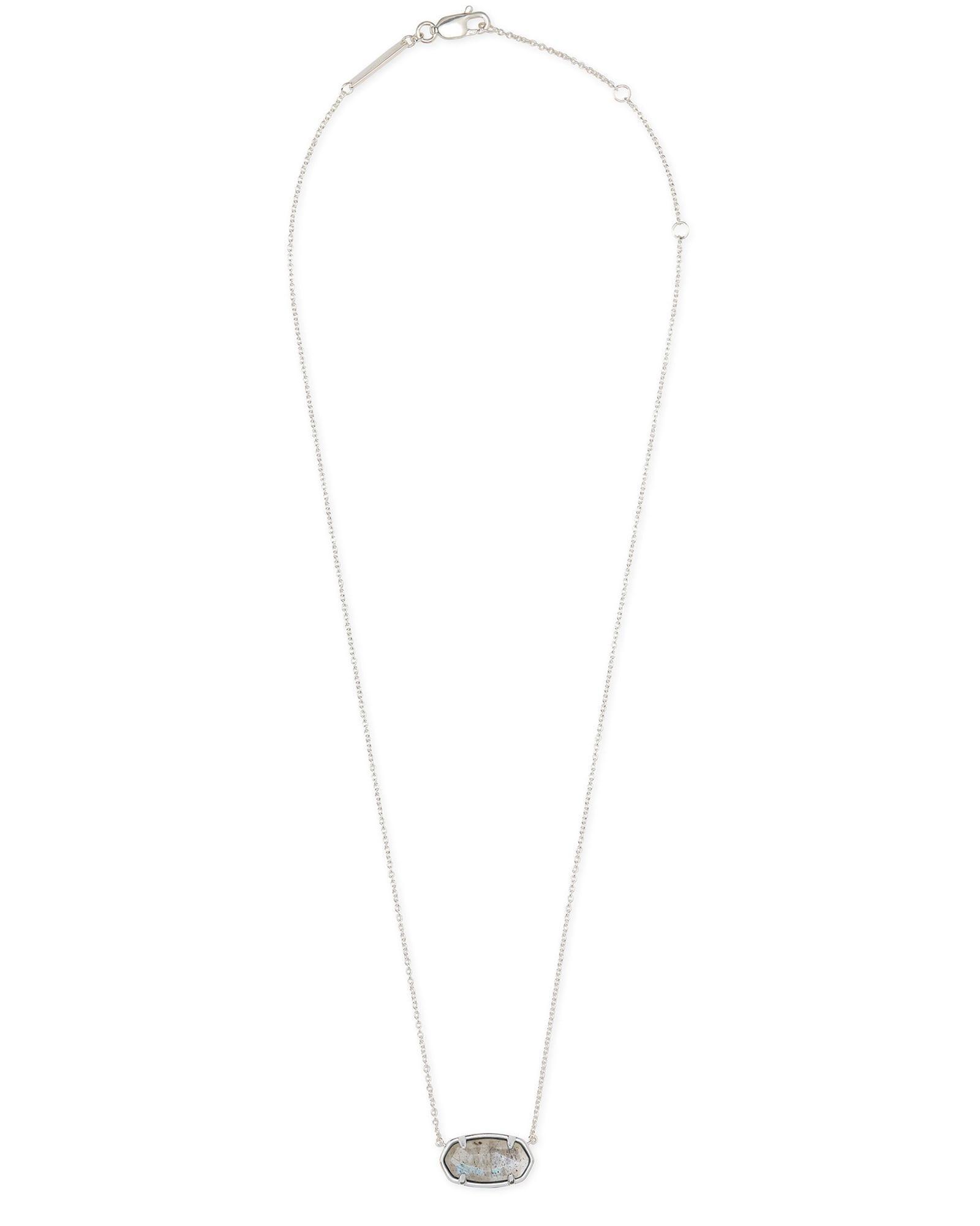 Elisa Sterling Silver Pendant Necklace in Gray Labradorite Product Image
