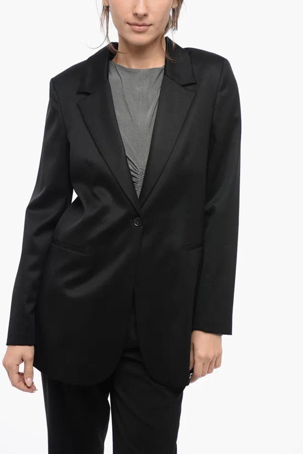 FABIANA FILIPPI Wool Tweed Blazer With Fitted-fit In Black Product Image