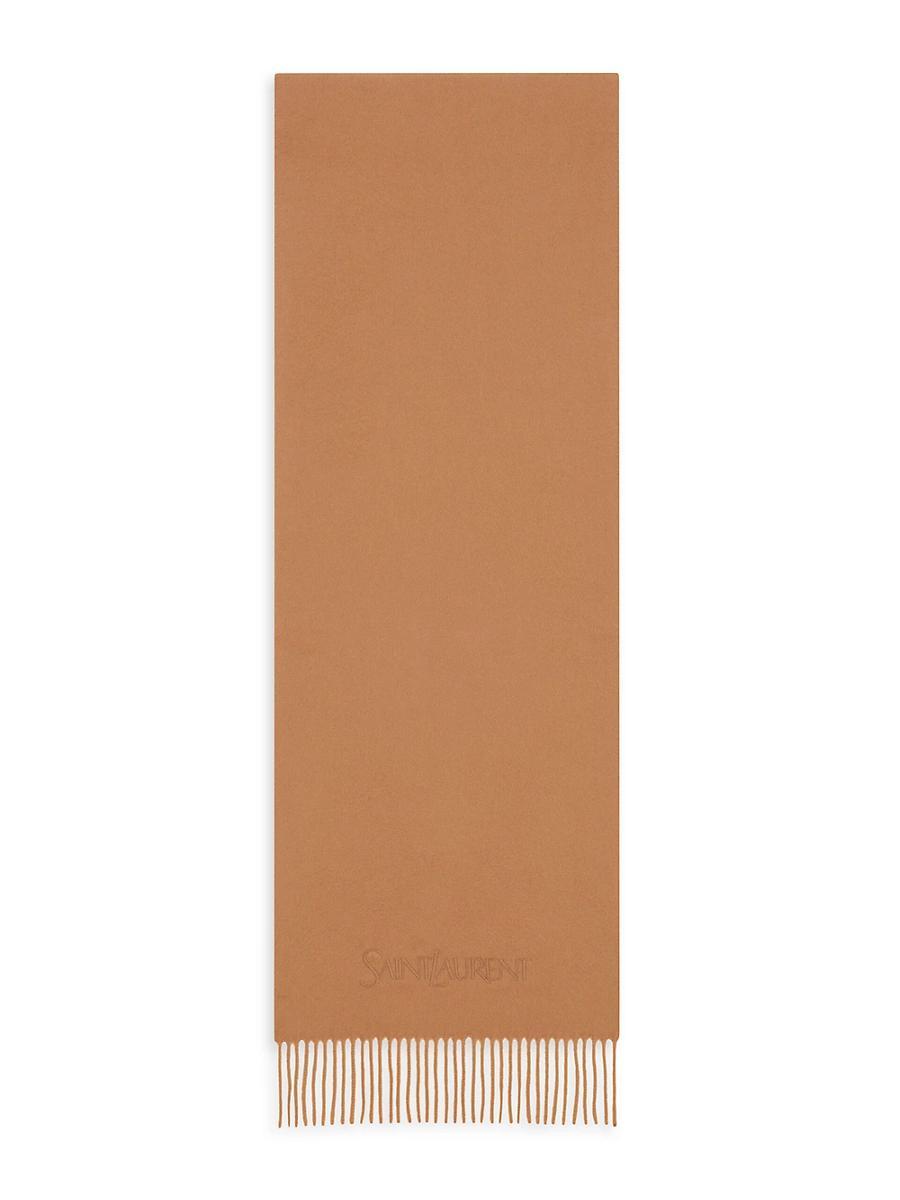 Womens Embroidered Scarf in Cashmere Product Image