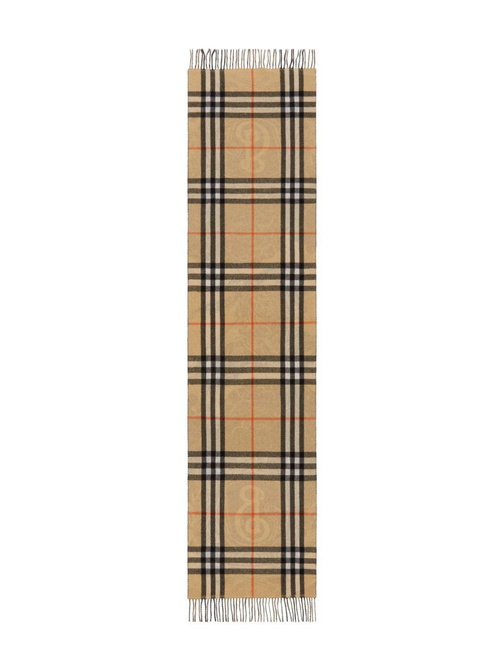 checked cashmere scarf Product Image