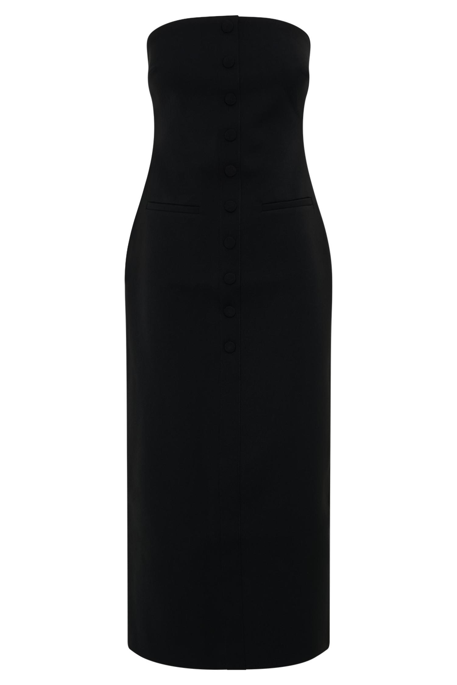 Sussan Strapless Midi Dress - Black Product Image