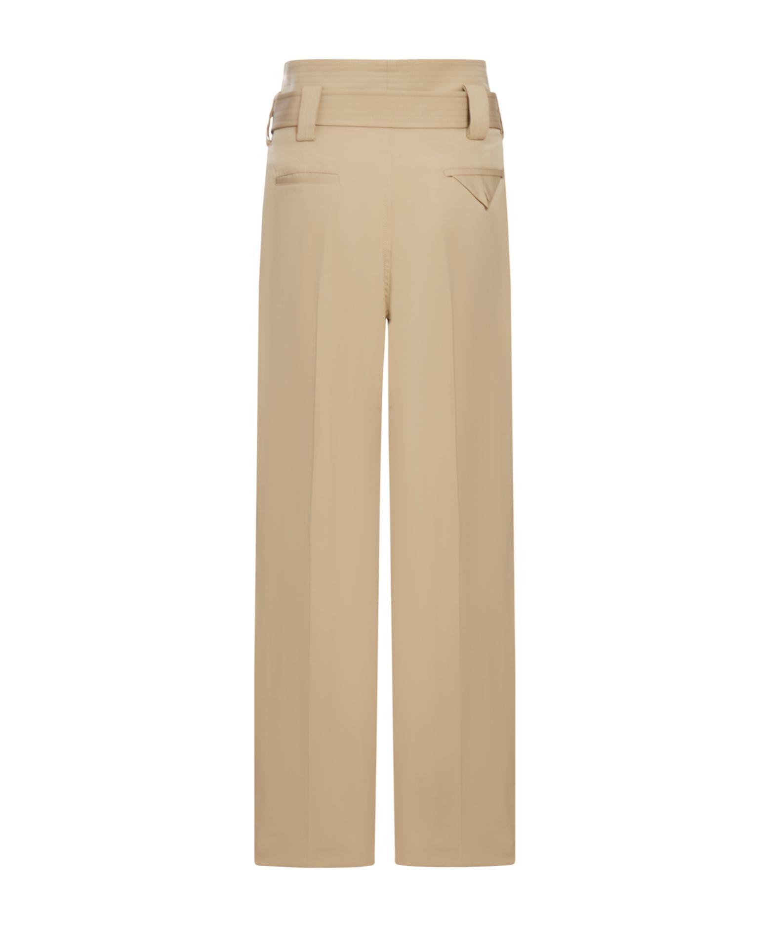 BOTTEGA VENETA Gabardine Trousers With Belt In Brown Product Image