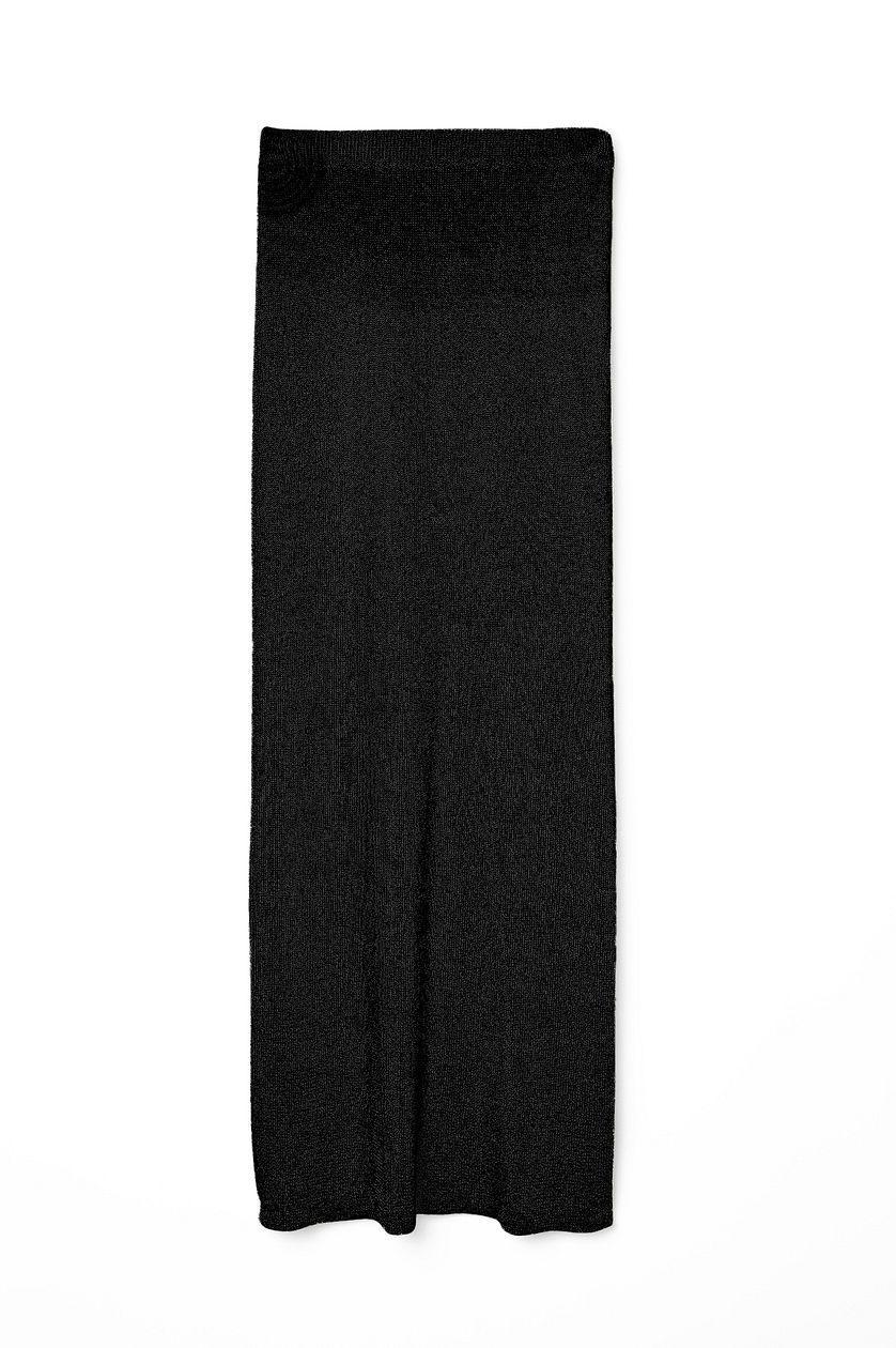 Metallic Knitted Maxi Skirt Product Image