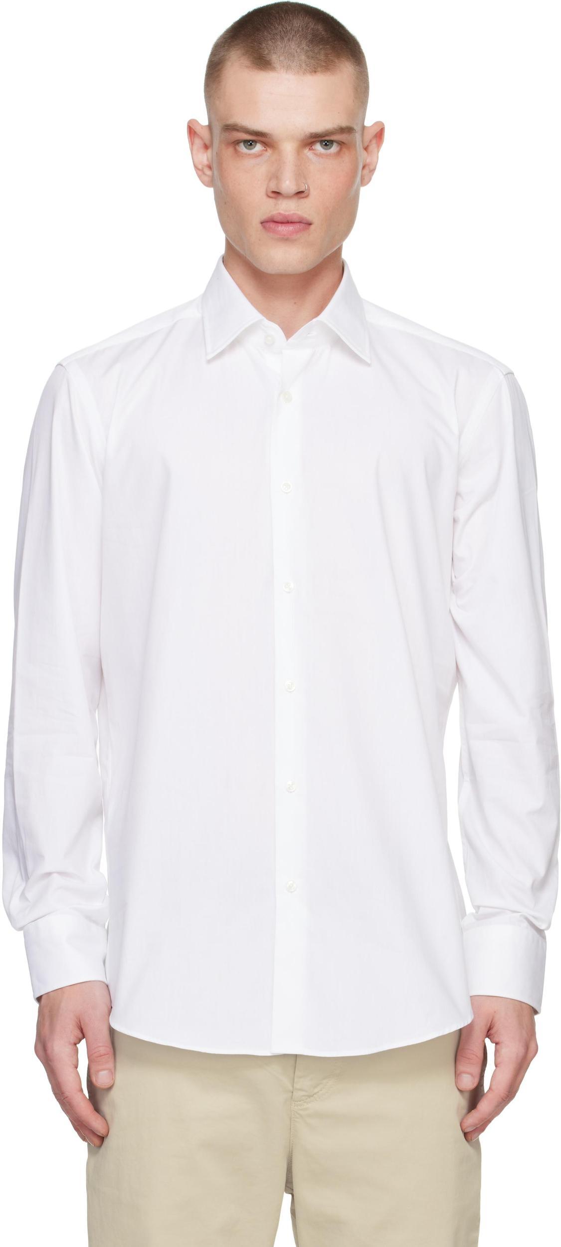 HUGO BOSS White Regular-fit Shirt In 100-white Product Image