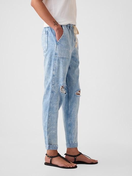 Mid Rise Denim Easy Jeans Product Image