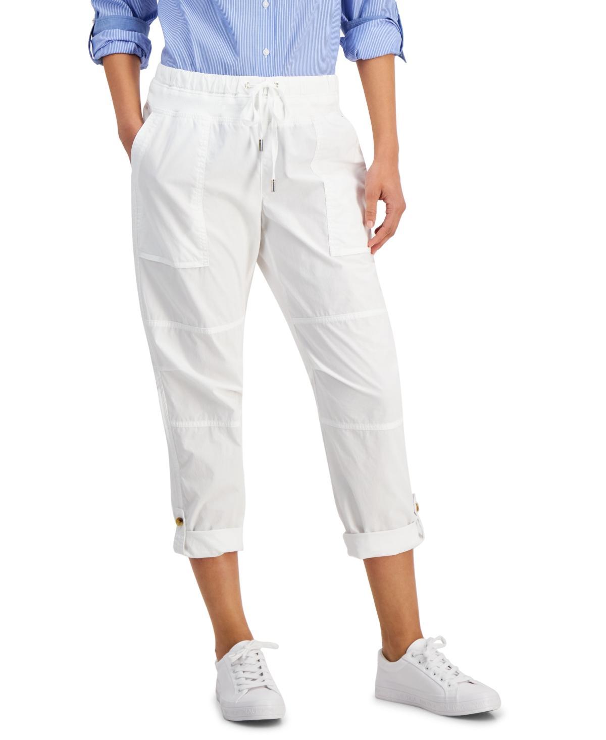 Nautica Jeans Womens Cotton Roll-Tab Utility Pants Product Image