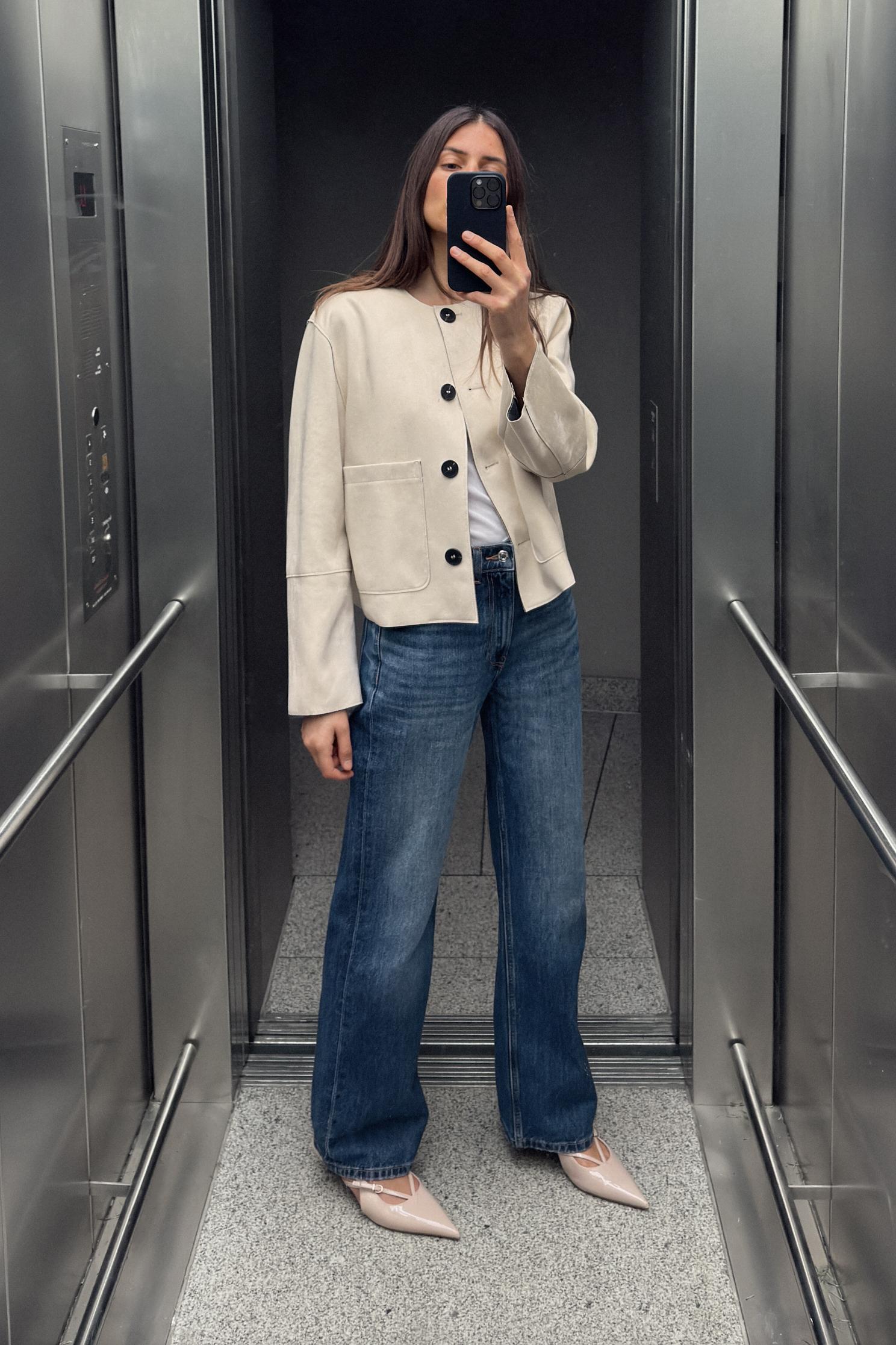 STRAIGHT LEG LONG LENGTH Z1975 JEANS WITH A HIGH WAIST Product Image