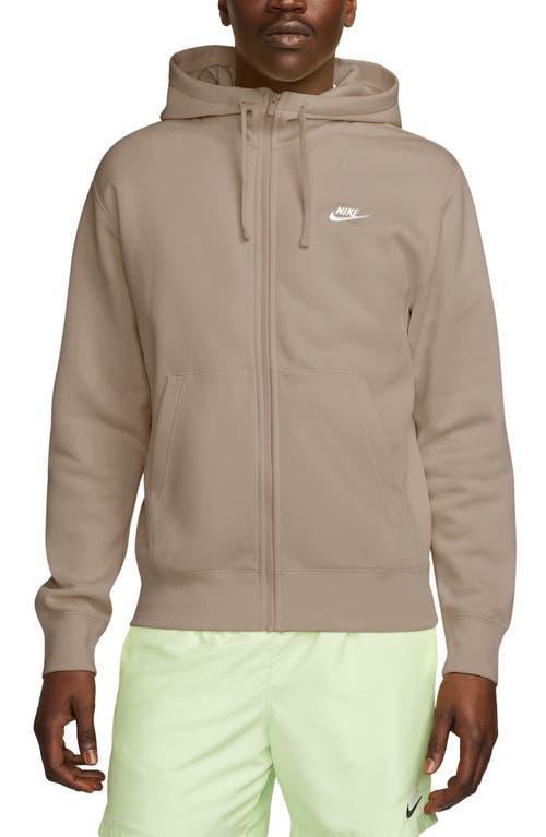 Mens Nike Sportswear Club Fleece Full-Zip Hoodie Grey Heather Product Image
