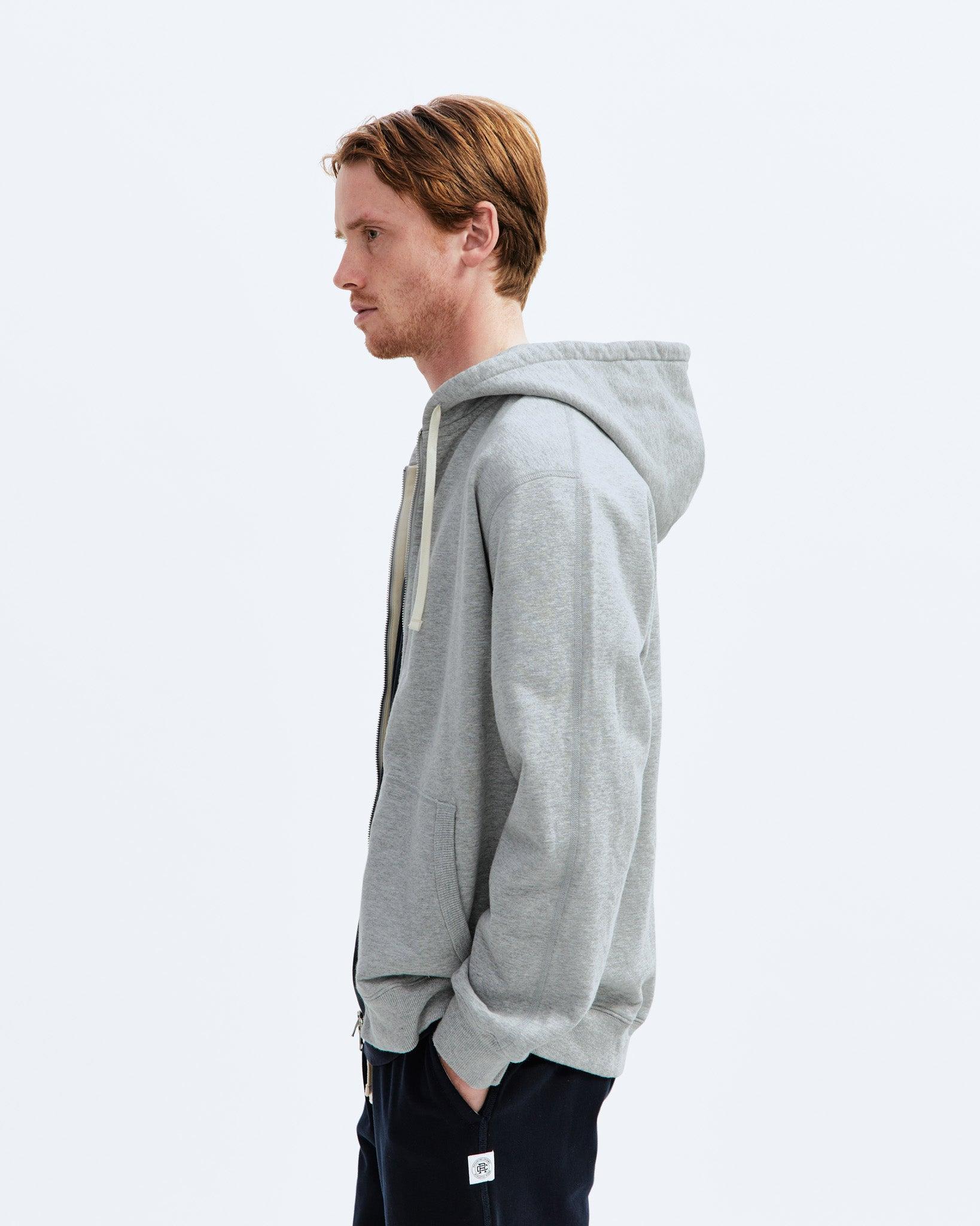 Midweight Terry Classic Full Zip Hoodie - Vault Male Product Image