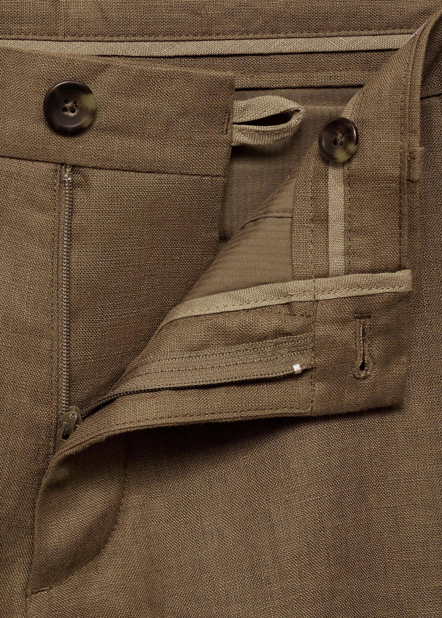 Slim-fit 100% linen bermuda shorts - Men | MANGO USA Product Image