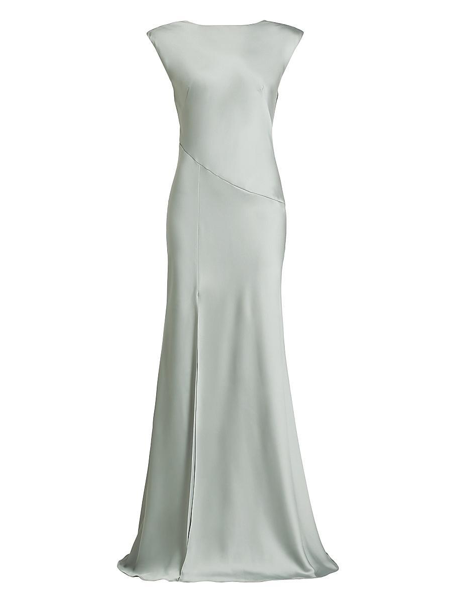 Womens Joanna Satin Cowl-Back Gown Product Image