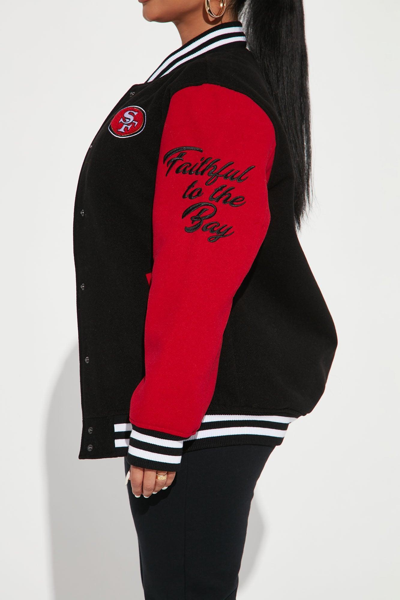 49ers Letterman Jacket - Black/Red Product Image