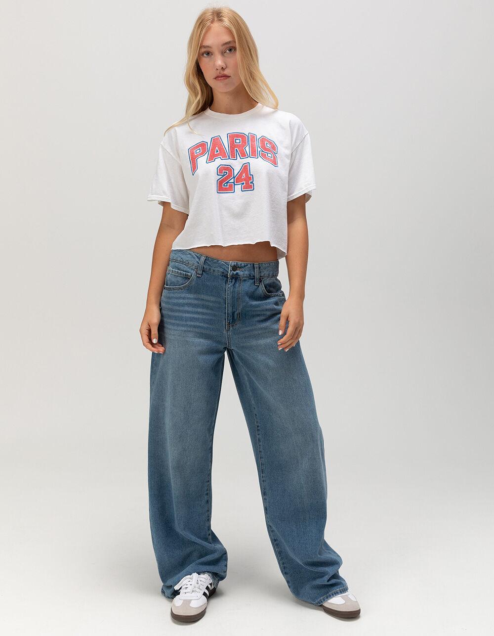 RSQ Womens Paris 24 Crop Tee - CREAM Product Image