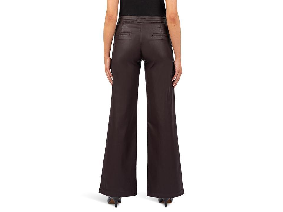 KUT from the Kloth Jodi Hi Rise Wide Leg Pant (Chocolate) Women's Jeans Product Image