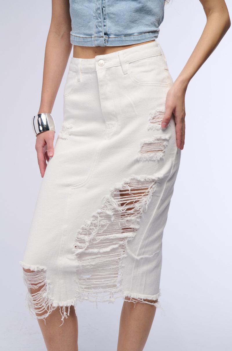 SUMMERTIME MIDI DENIM SKIRT Product Image