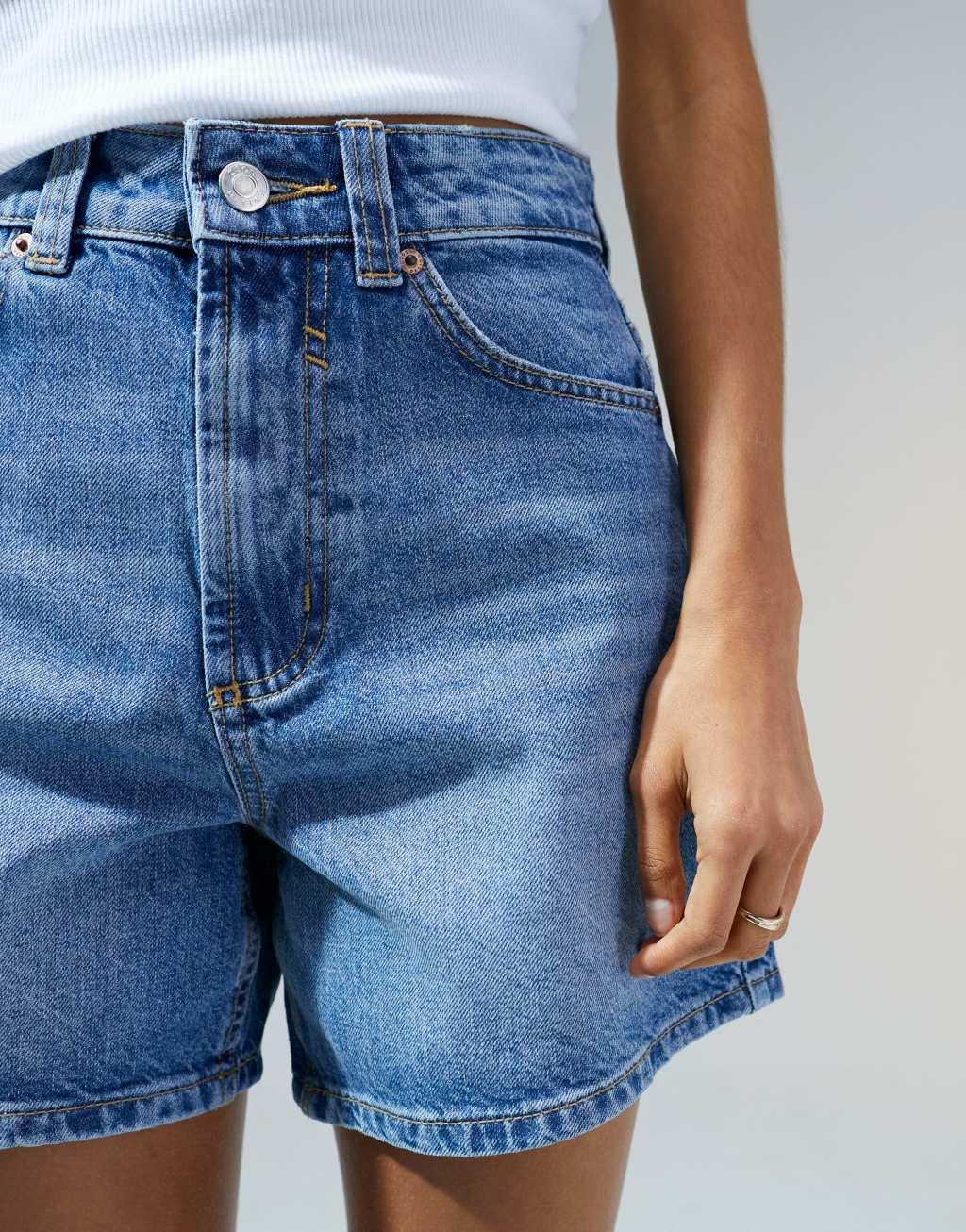 ASOS DESIGN denim dad shorts Product Image