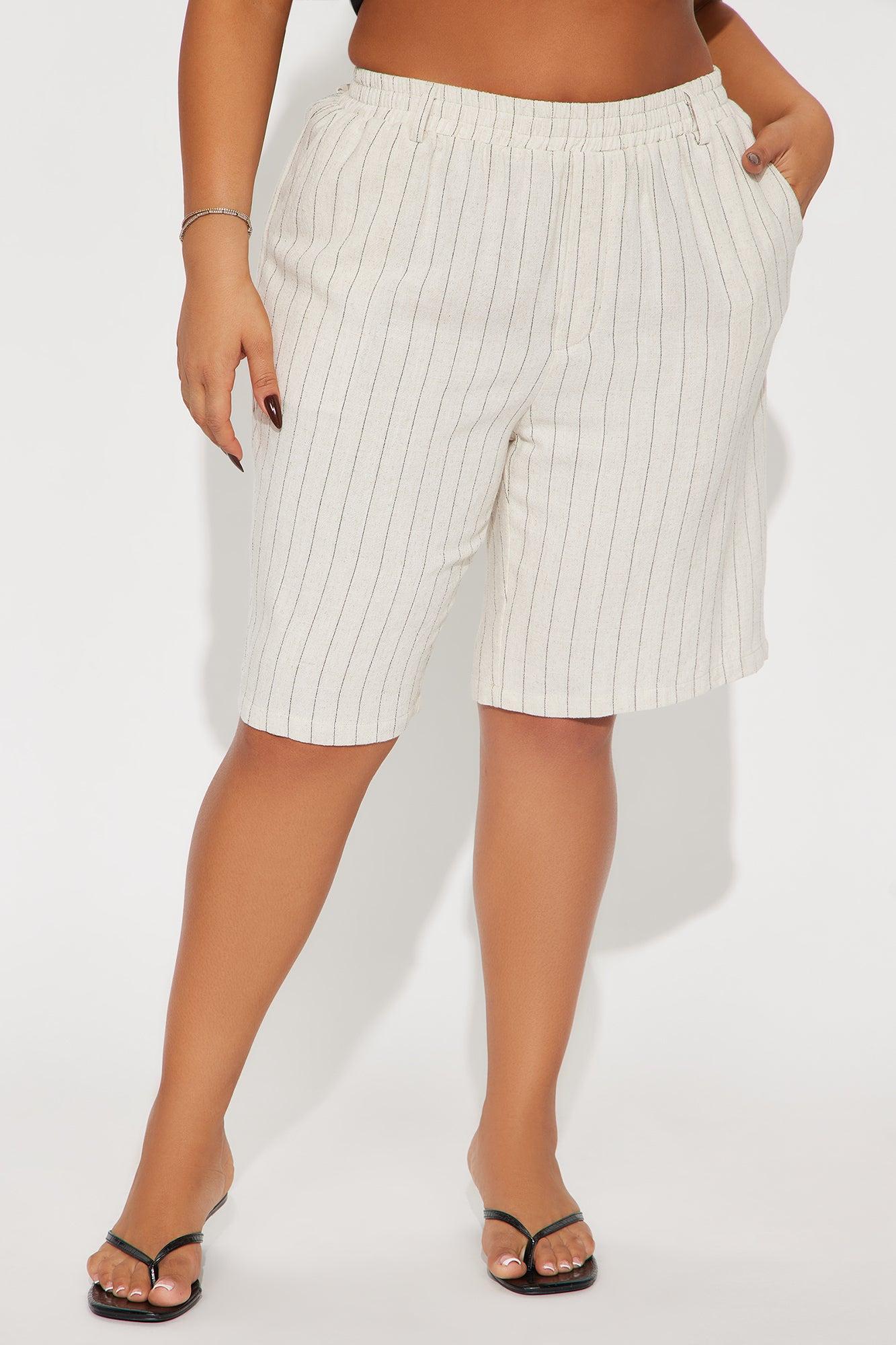 Natasha Linen Bermuda Short - Tan Product Image