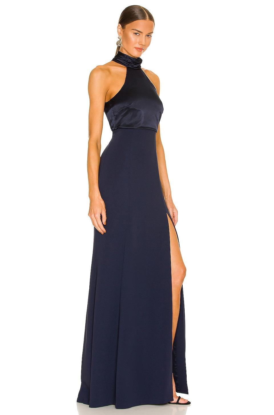 Womens Alexandra Turtleneck Halter Gown Product Image