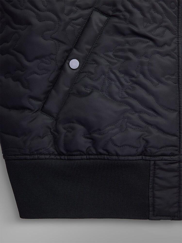 CAMO QUILTED MA-1 BOMBER JACKET BLACK Male Product Image