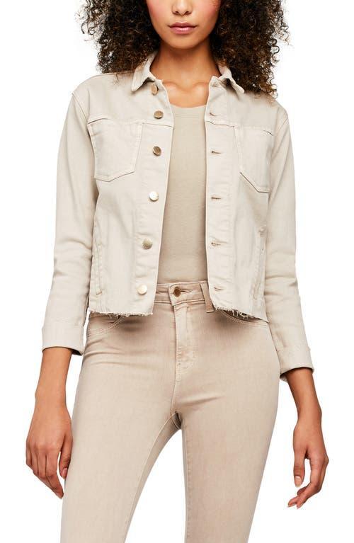 LAgence Janelle Slim-Fit Raw Denim Jacket Product Image