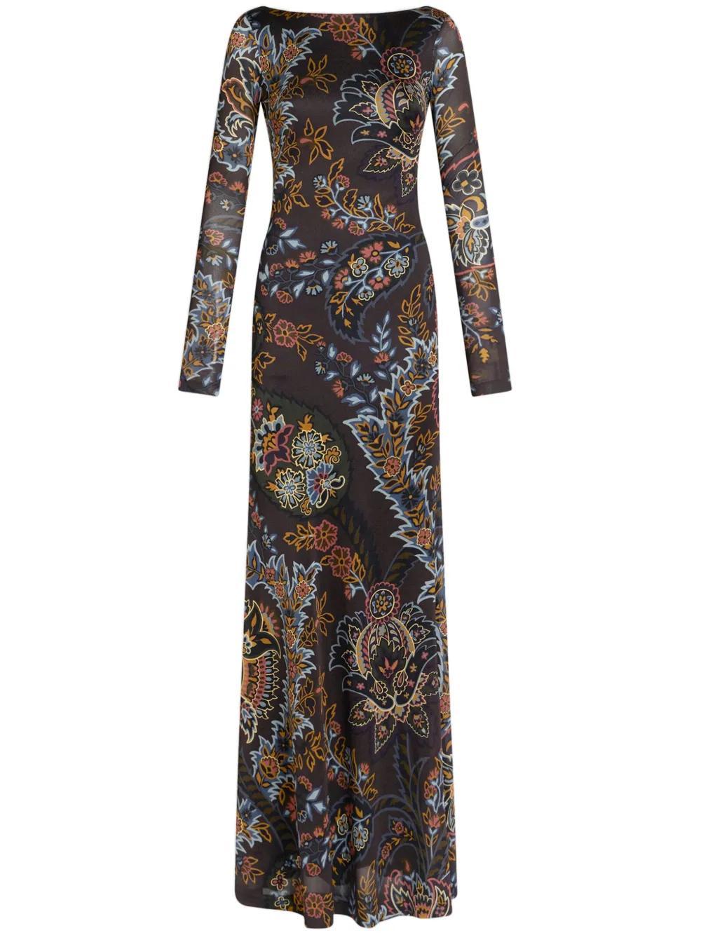 paisley print maxi-dress Product Image