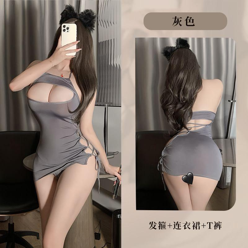 Spaghetti Strap Chemise Set Product Image