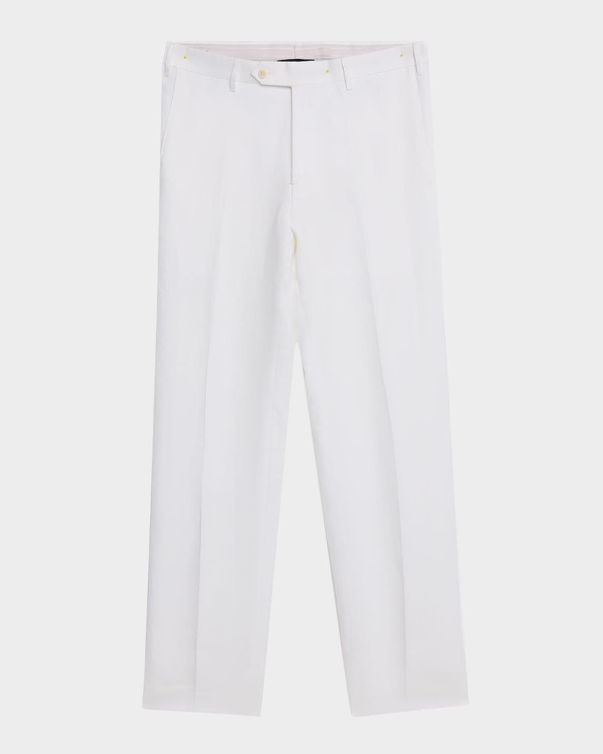 Mens Parker Linen Flat-Front Pants Product Image