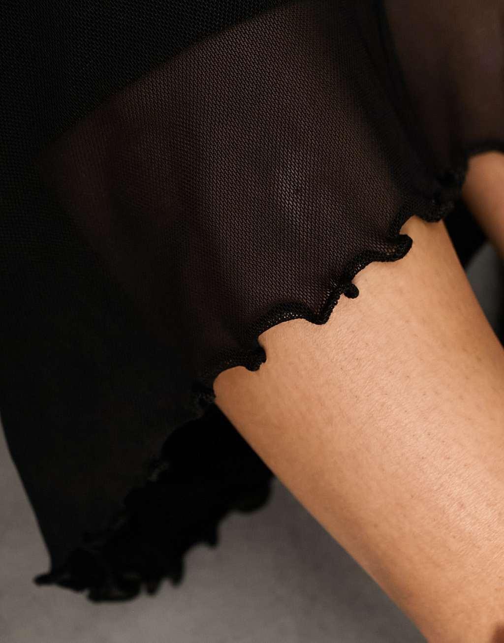 ASOS DESIGN mesh midi skirt Product Image