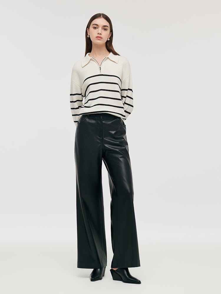 PU Leather Full Length Women Pants Product Image