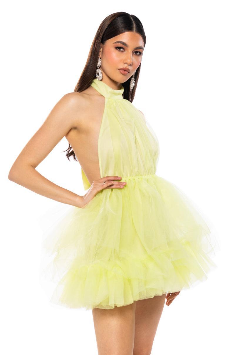 LIKE ITS NOTHING HALTER MINI DRESS Product Image