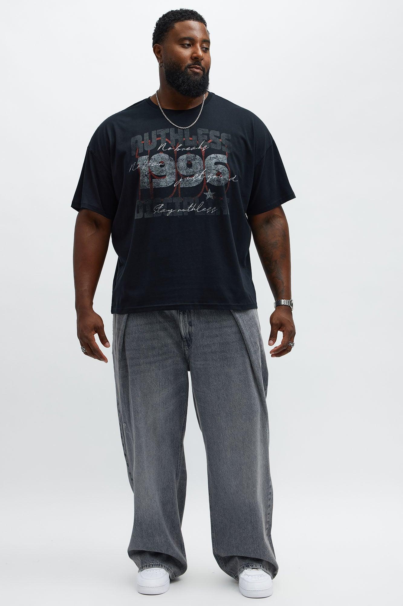 Ruthless Discipline Oversized Short Sleeve Tee - Black Product Image