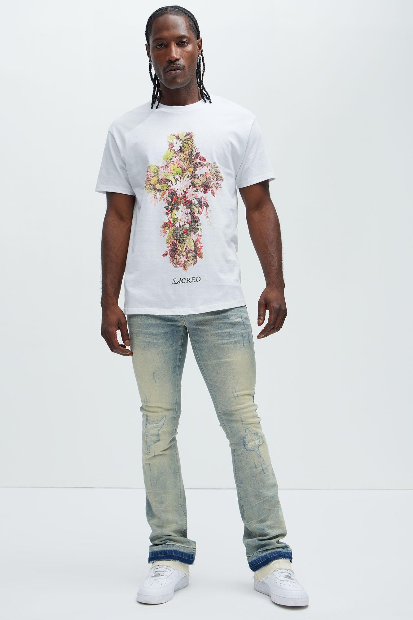 Sacred Bouquet Short Sleeve Tee - White Product Image