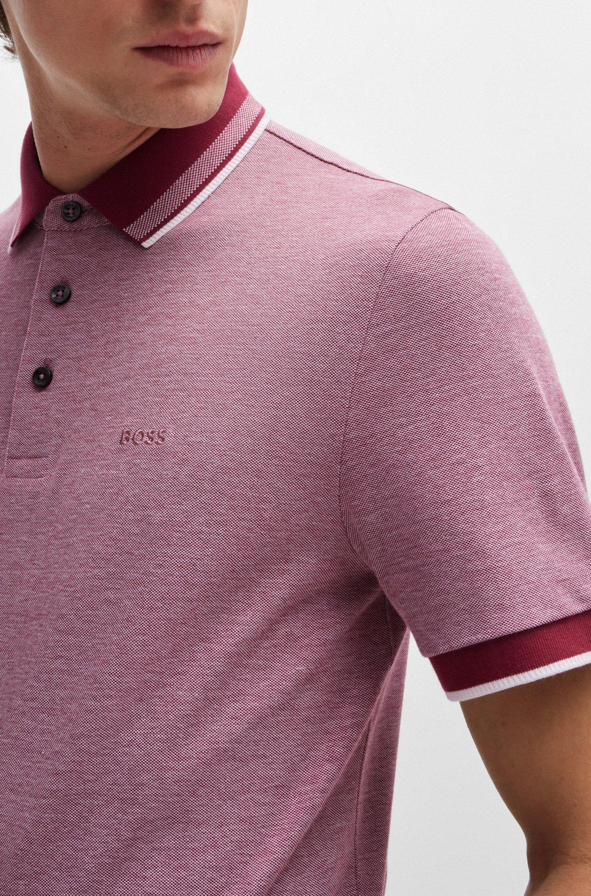 Oxford-cotton-piqué polo shirt with logo detail Product Image