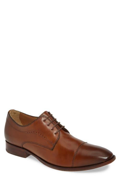 Johnston & Murphy McClain Cap Toe Dress Oxford Full Grain) Men's Lace Up Cap Toe Shoes Product Image