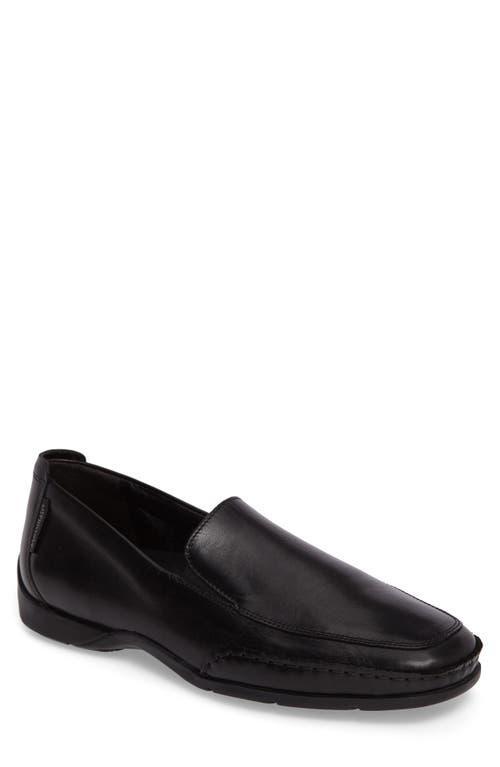 Mens Square Toe Leather Loafers Product Image