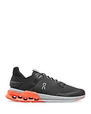 On Mens Cloudnova Flux - Shoes Black/Red Product Image