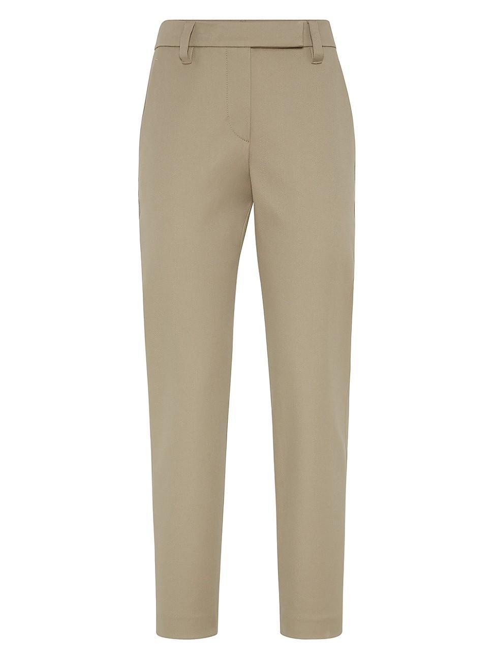 Womens Stretch Cotton Cover Slim Fit Trousers Product Image