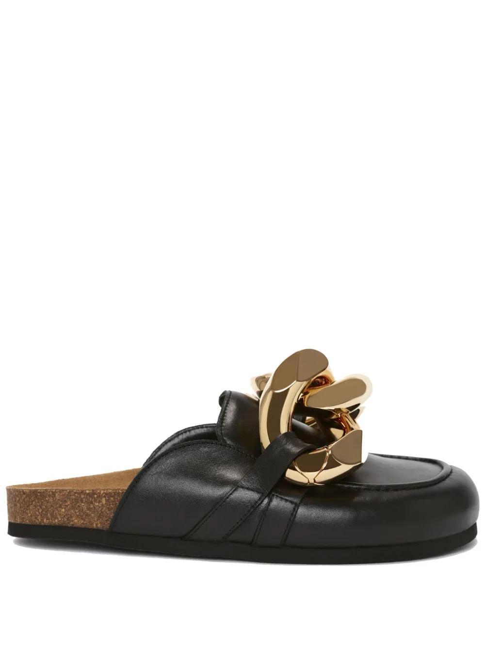 JW ANDERSON Chain Loafer Flat Shoes Black Product Image