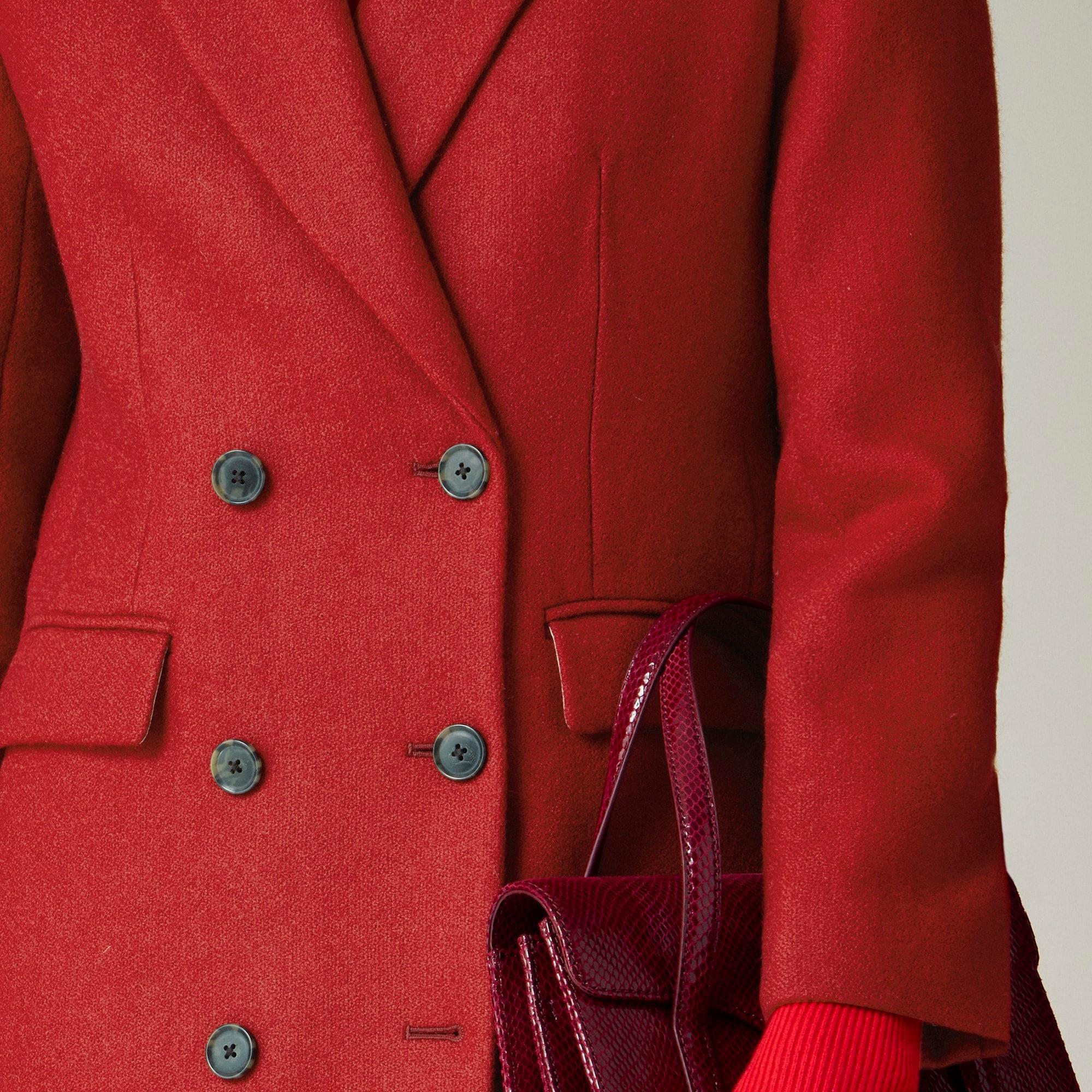Palais double-breasted topcoat in Italian wool-blend melton Product Image