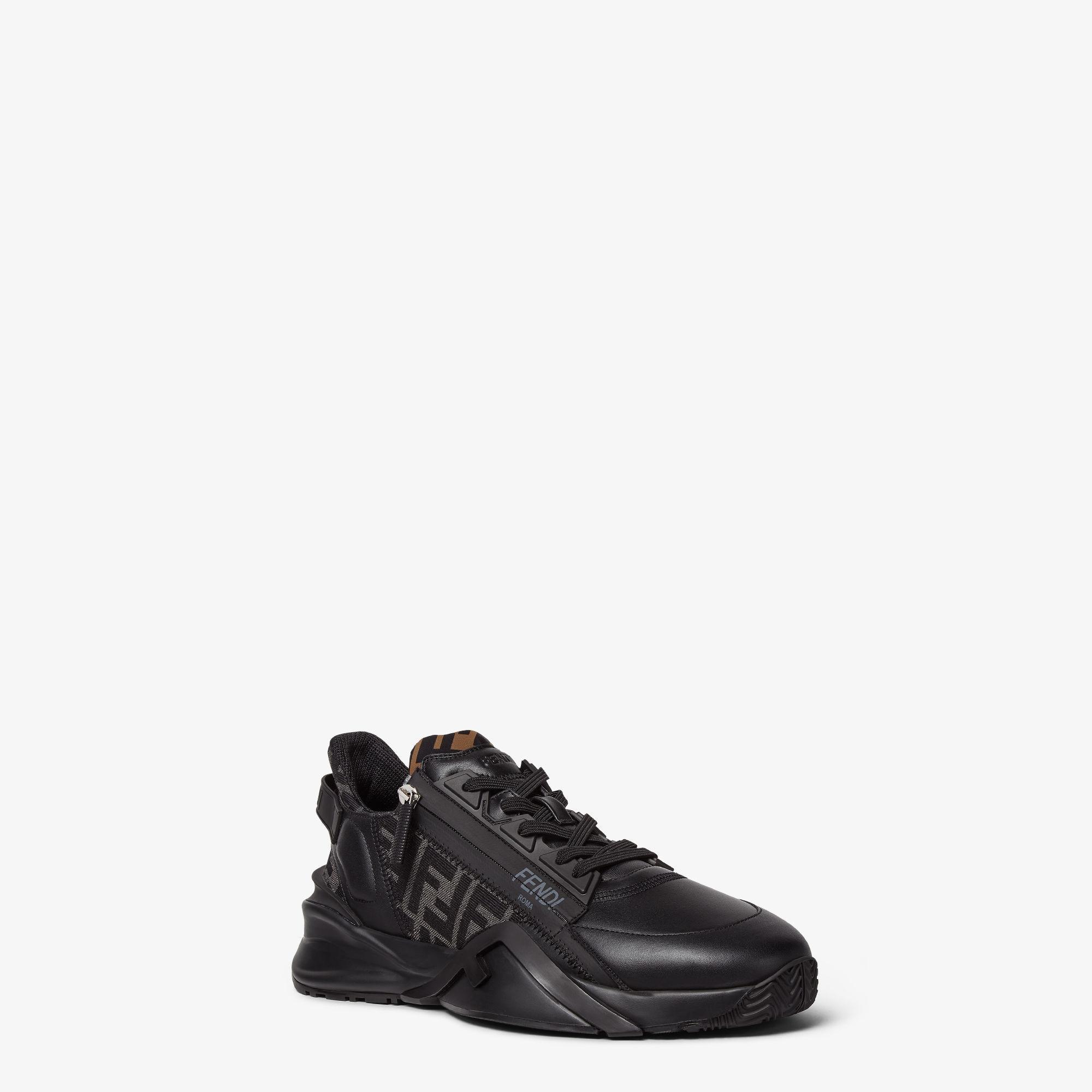 Fendi Flow SneakersBlack leather low-tops Product Image