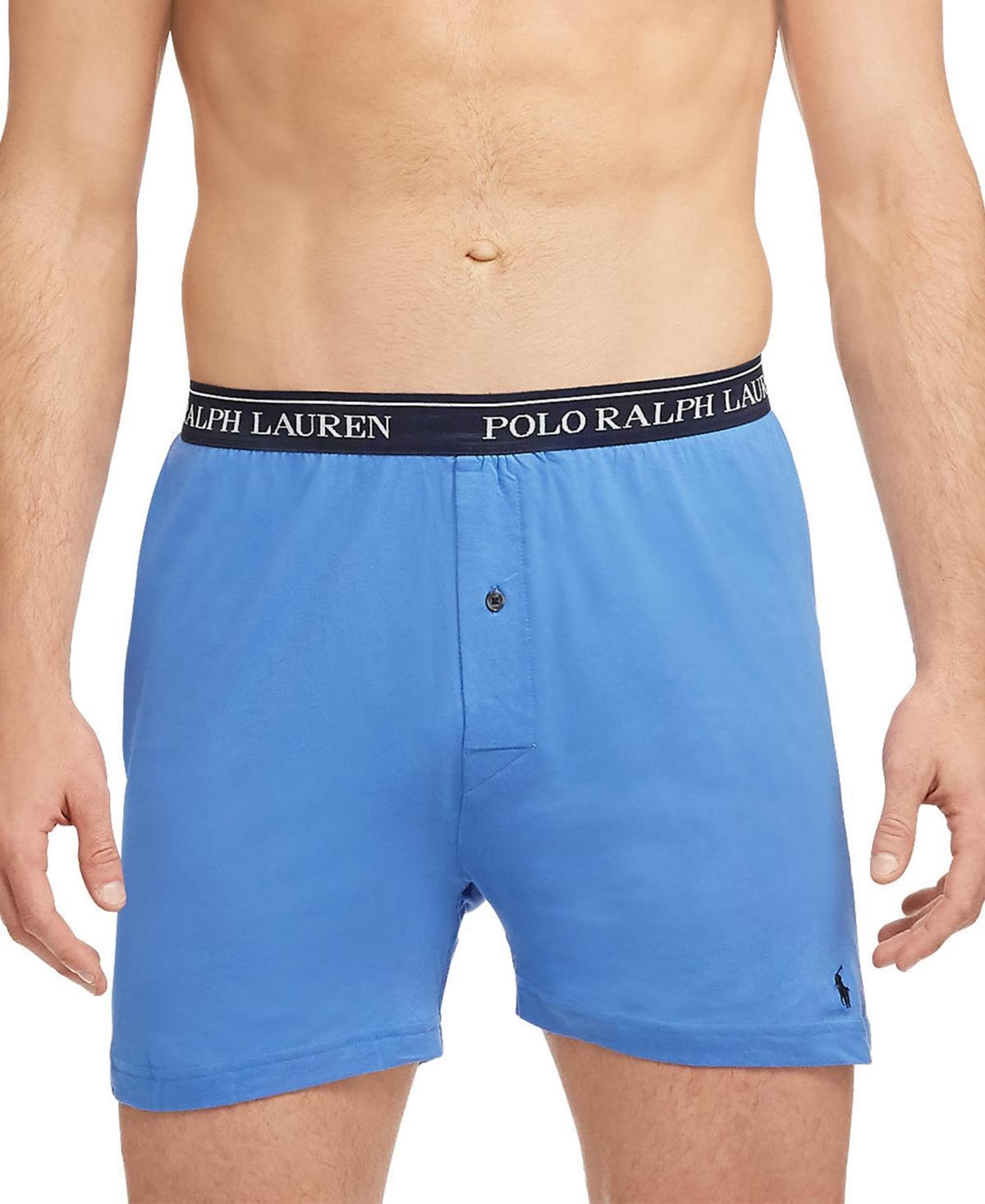 POLO RALPH LAUREN Men's 5-pack Classic-fit Cotton Knit Boxers In Polo Black Product Image