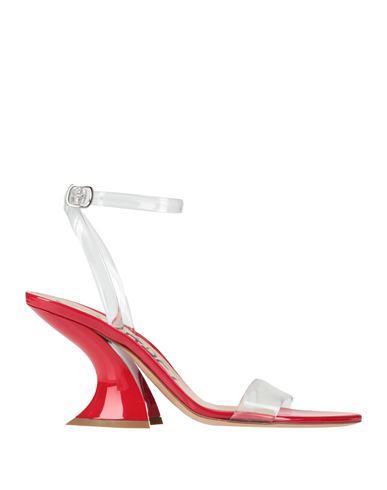 CASADEI Woman Sandals Transparent Size 8 Rubber In Red Product Image