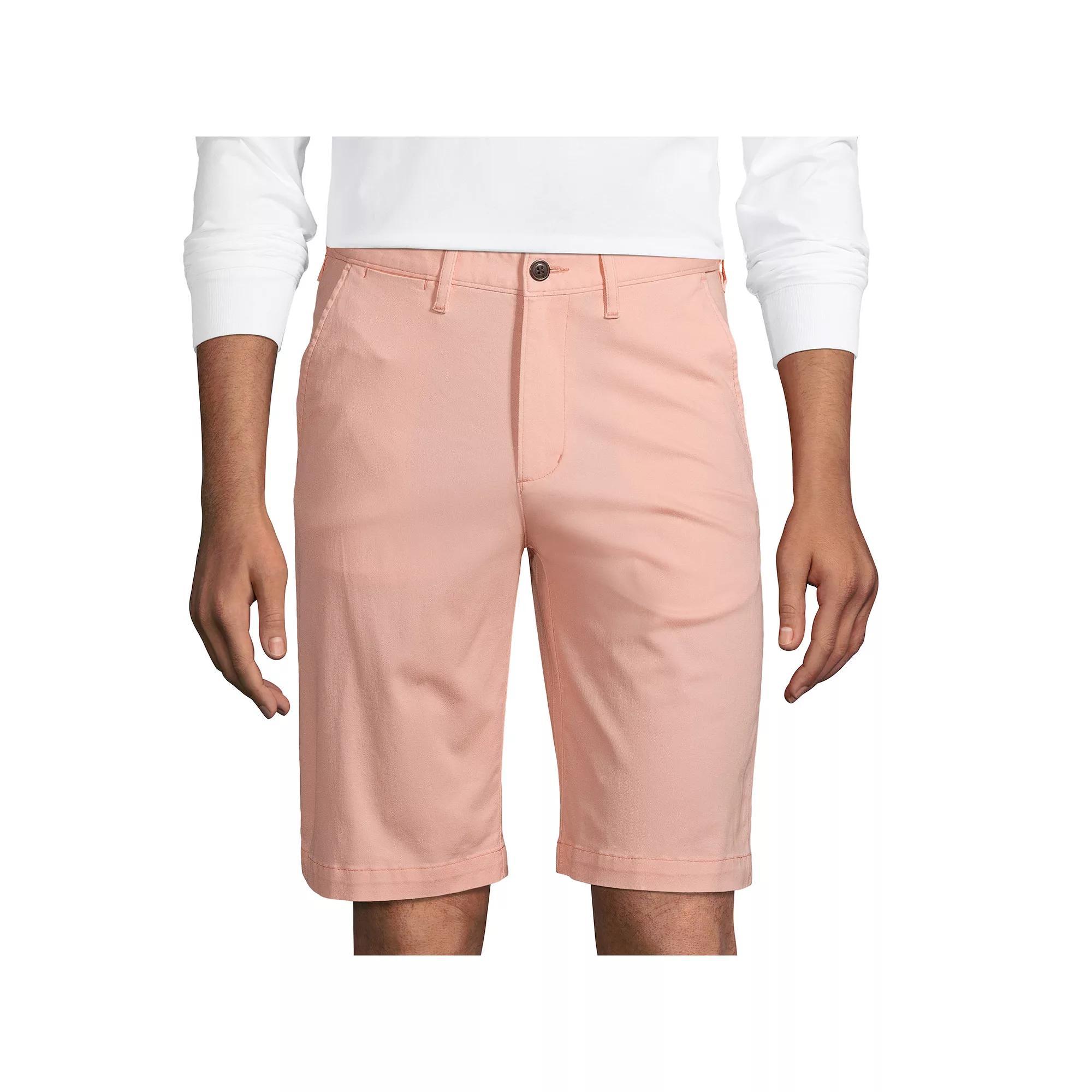 Big & Tall Lands End 11-Inch Comfort-Waist Knockabout Chino Shorts, Mens Green Product Image