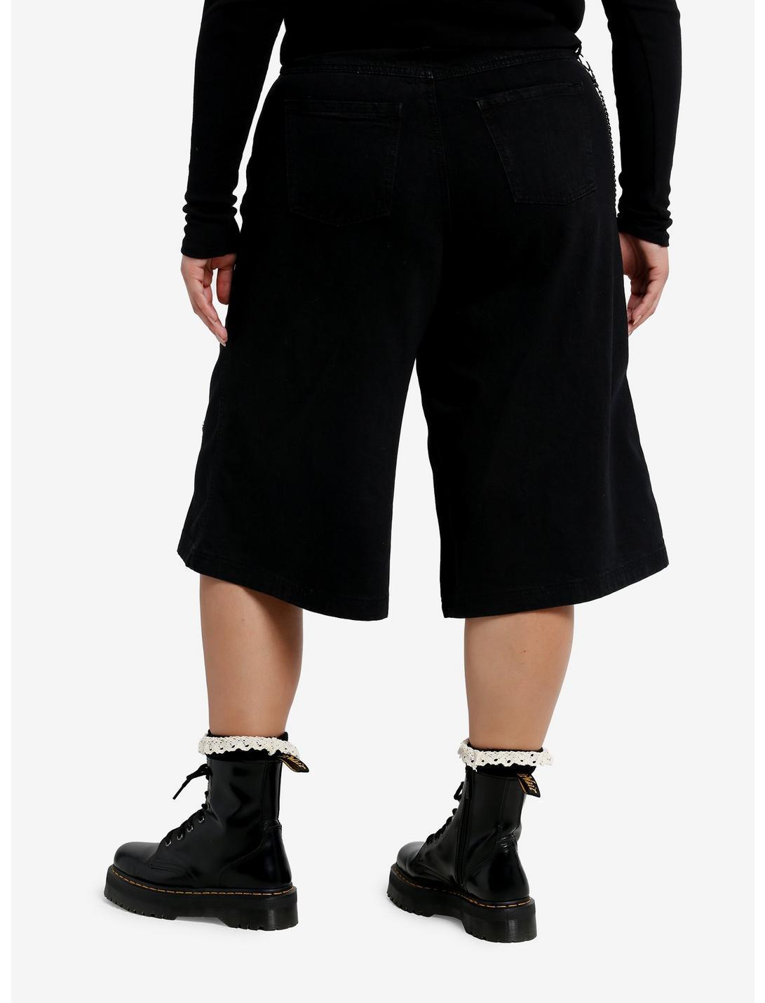 Kuromi Long Jean Shorts With Chain Plus Size Product Image