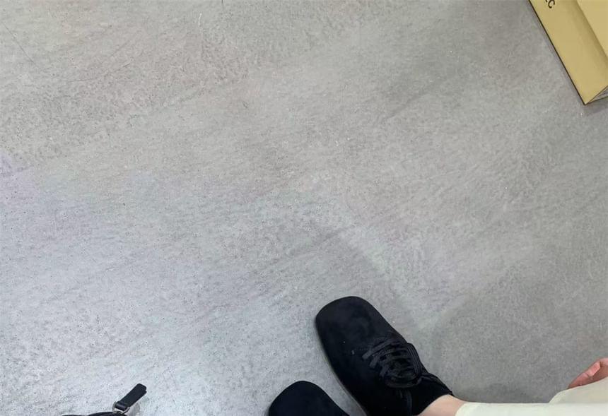 Hidden Wedge Square Toe Plain Lace-Up Shoes Product Image