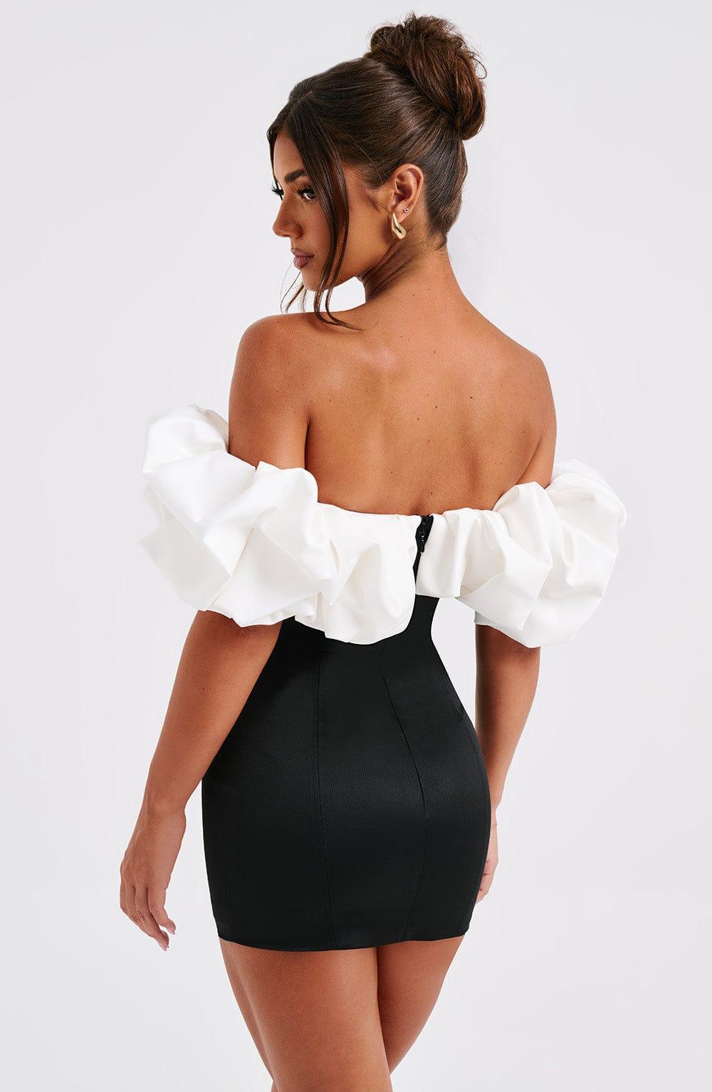 Allie Mini Dress - Black/White Product Image