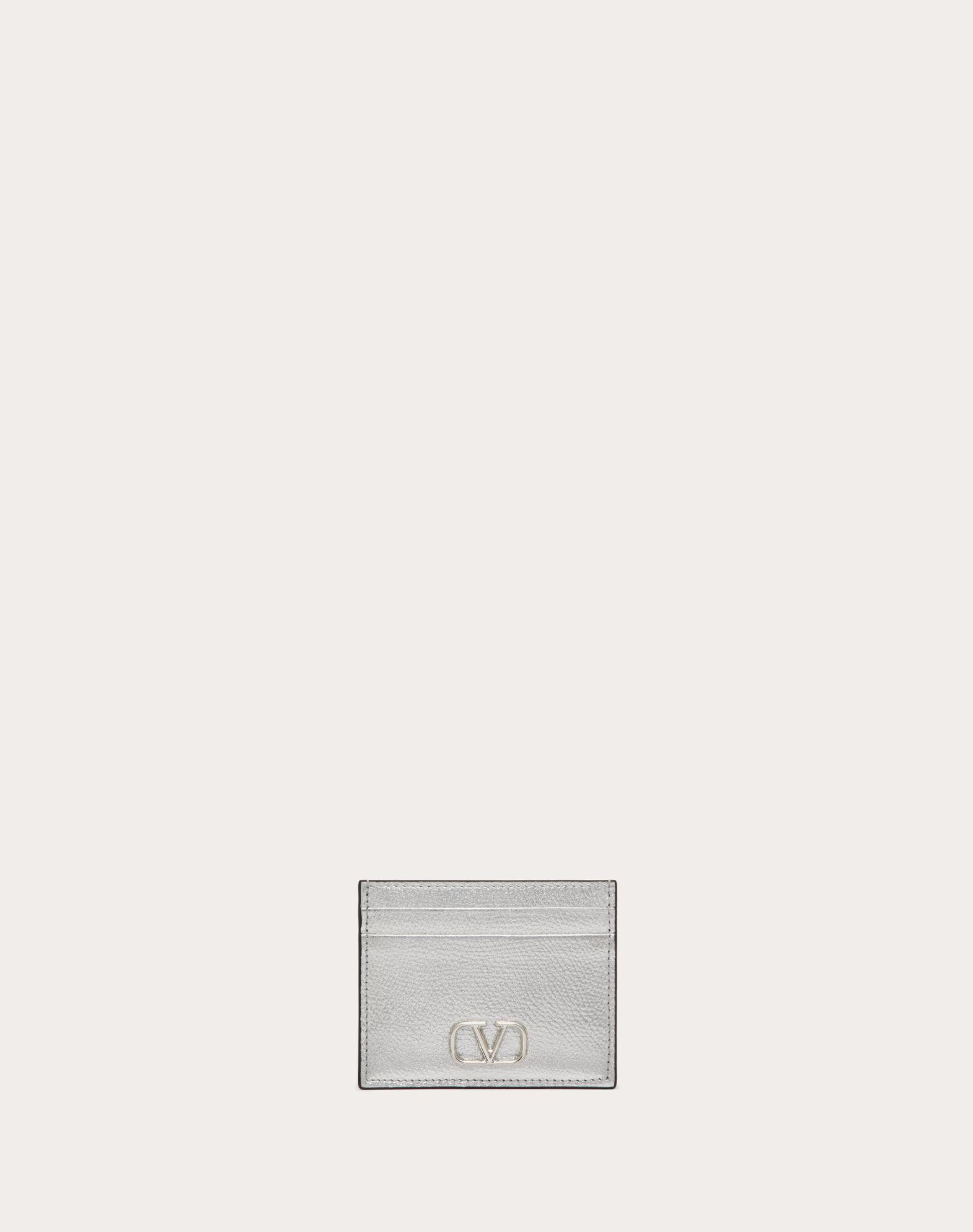 Vlogo Signature Metallic Grainy Calfskin Cardholder Product Image