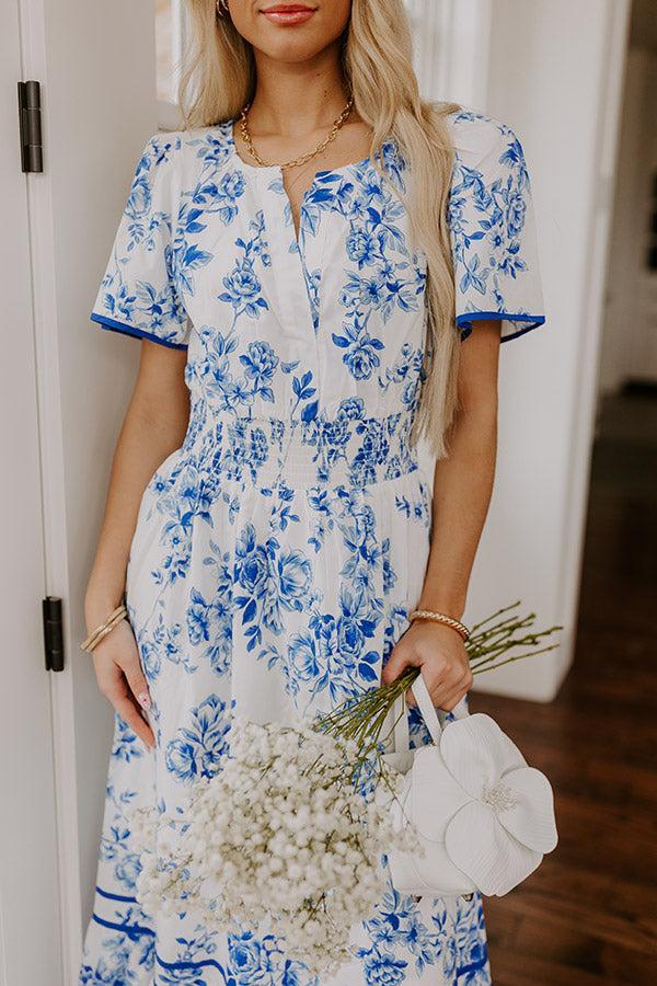 Santorini Bliss Floral Maxi Dress Product Image