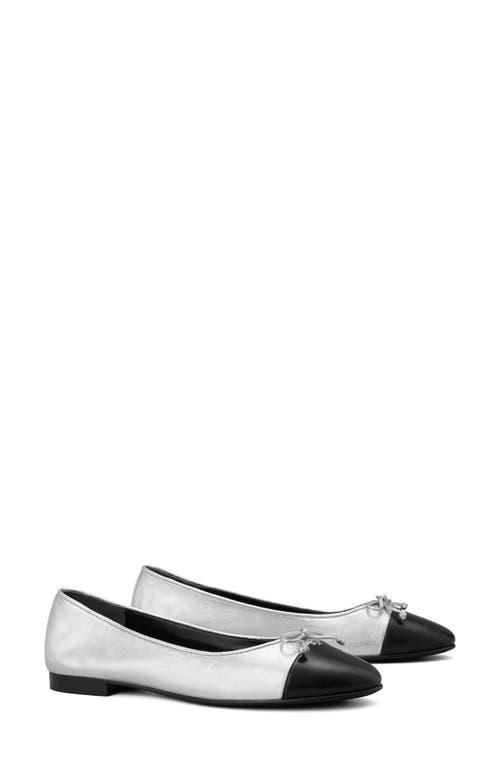 Tory Burch Womens Bow Logo Slip On Ballet Flats Product Image